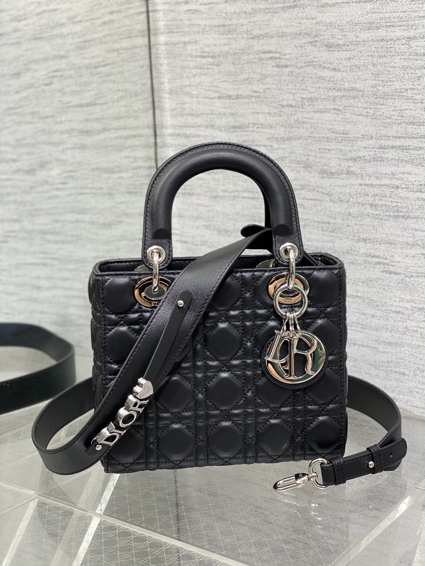 Small Lady Dior My ABCDior Bag Black Cannage Lambskin